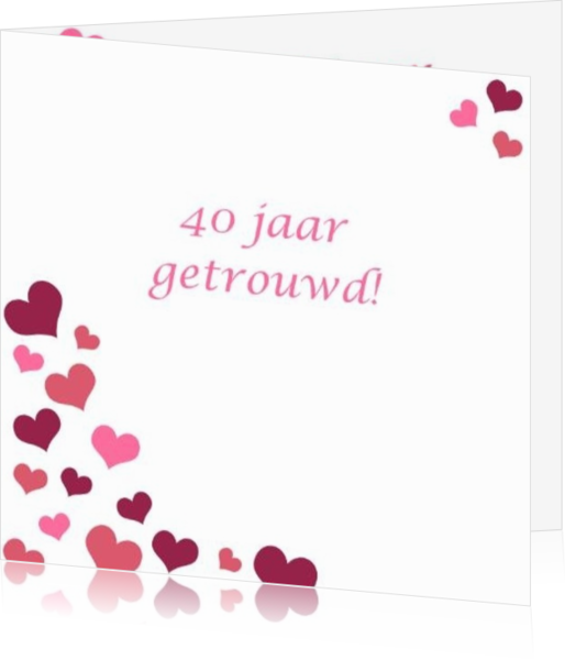 Ongekend Hartjes in roze en paars 40 jaar getrouwd, vk | Trouwpost.nl QO-56